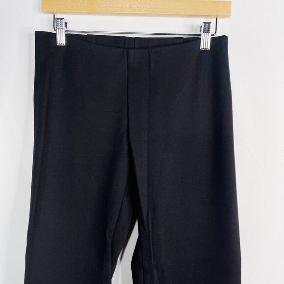 Eileen Fisher Petite Small PS Black Ponte Knit Leggings Pull On Stretch Womens - Picture 3 of 8